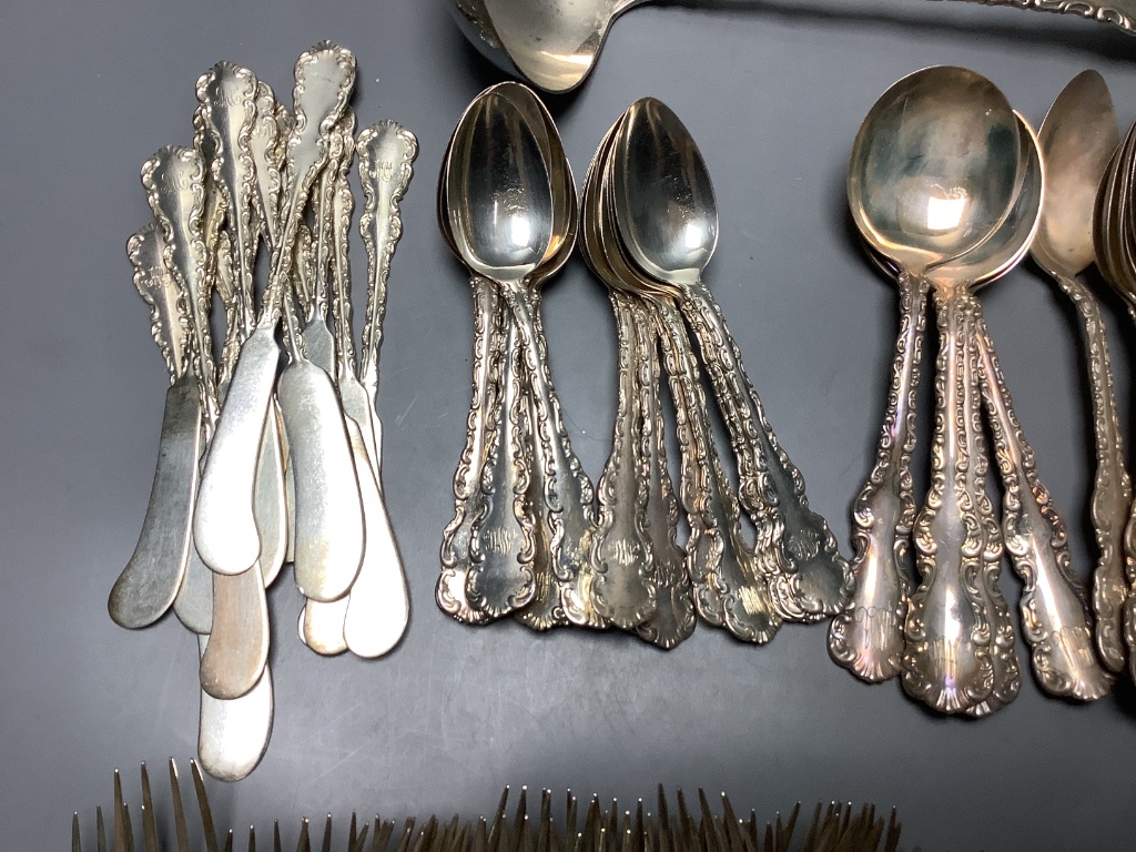 A matched part canteen of Canadian sterling cutlery, comprising one hundred and twenty items
